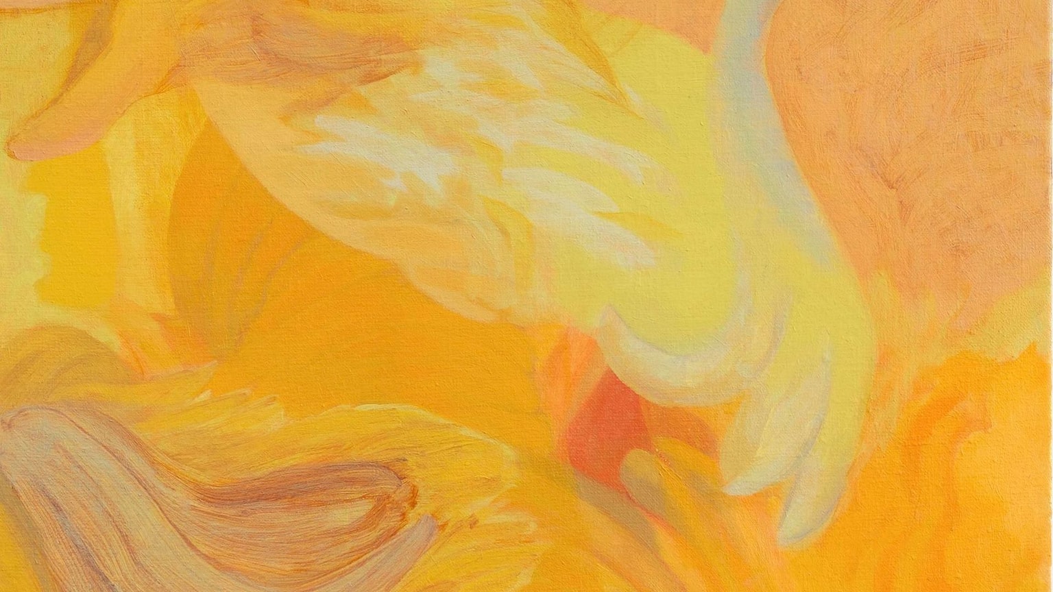 Soft yellow painting by Michelle Ussher